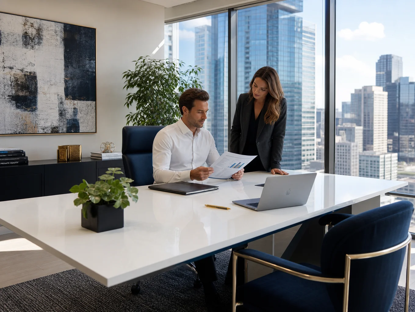 Property manager reviewing monthly maintenance expenses and itemized invoices on a tablet