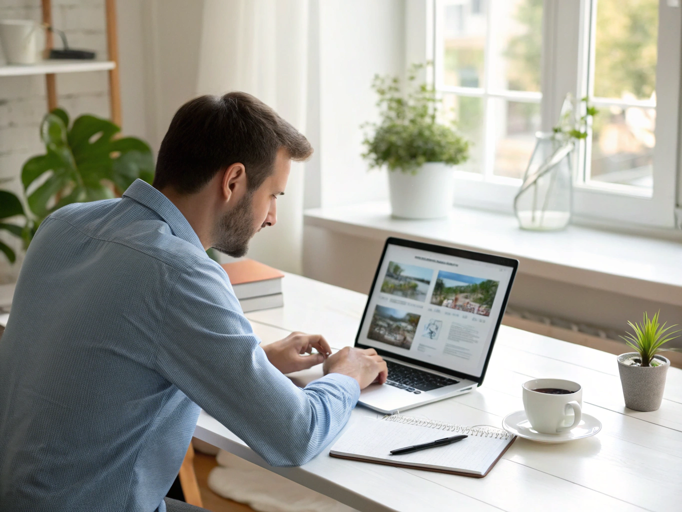 Property manager reviewing detailed owner financial statements and inspection logs